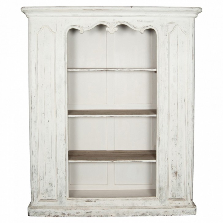 Furniture , 10 Wonderful Shabby chic bookcases : Shabby Chic Distressed Chalk White Bookcase