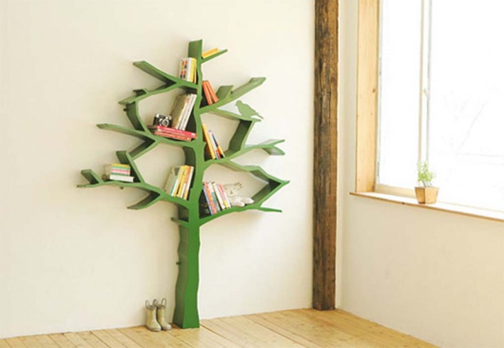 Furniture , 10 Good Designer bookshelves : Tree Like Bookshelves Design