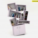 Unusual Bookcase in Chaotical Design , 10 Best Unusual Bookcases In Furniture Category
