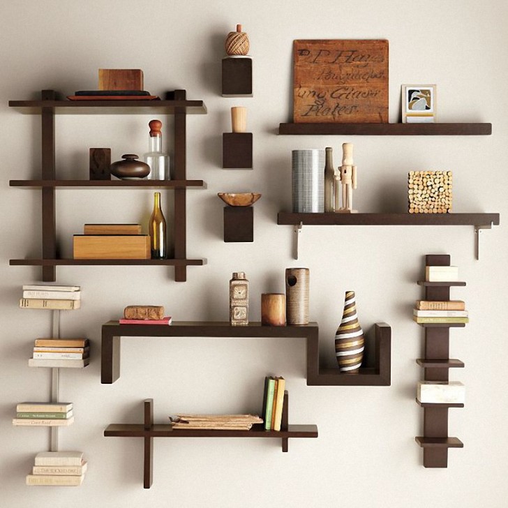 Furniture , 6 Lovely Bookshelves ideas : Wall Mounted Bookshelves