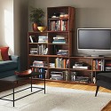 living room with a large bookshelf , 8 Charming Living Room Bookshelf In Interior Design Category
