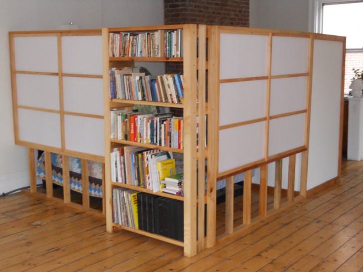 Furniture , 8 Fabulous Bookshelf as room divider : Room Divider With Bookshelf And Closet