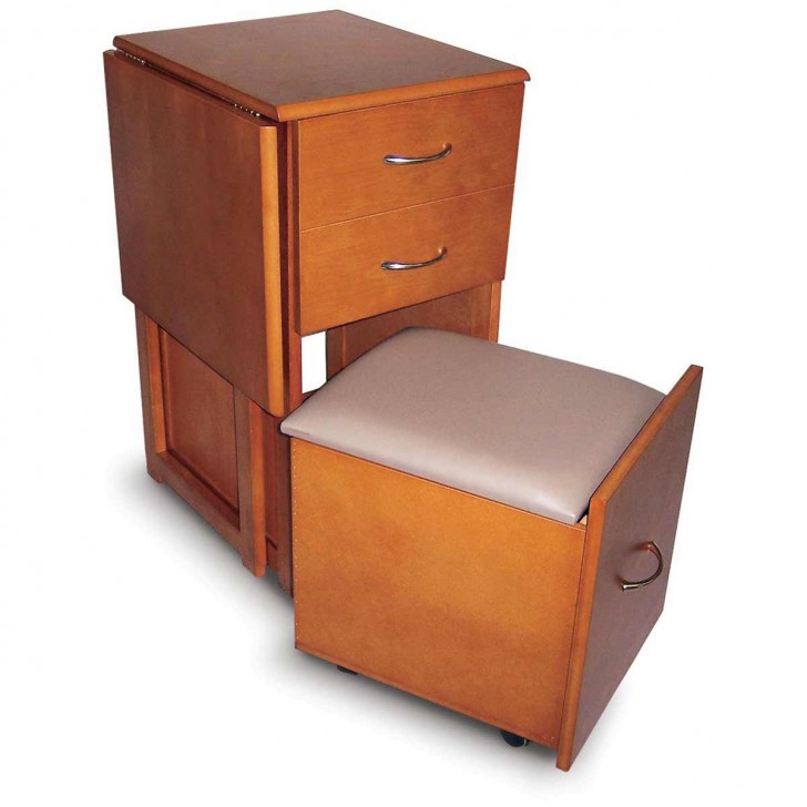 Furniture , 11 Stunning Space saving desk ikea : Space Saver Desks And Chair With Two Drawers