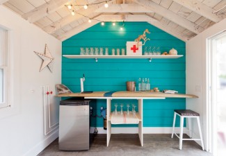 990x660px Beautiful  Beach Style Dining Bar Table Inspiration Picture in Garage And Shed