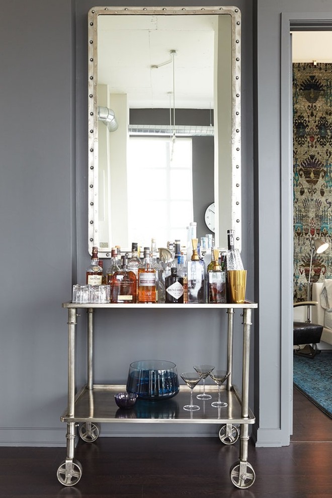 Spaces , Breathtaking  Contemporary Trolley Bar Cart Picture : Awesome  Industrial Trolley Bar Cart Photo Ideas
