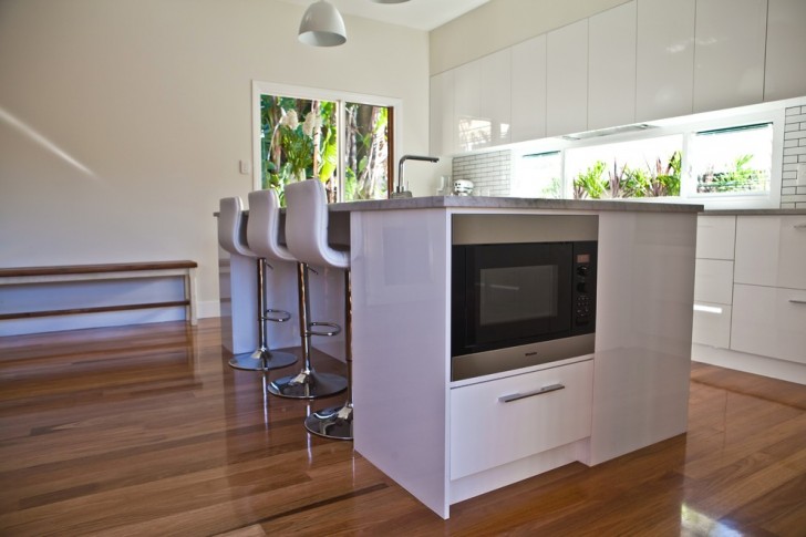 Kitchen , Lovely  Midcentury Microwave Kitchen Carts Ideas : Awesome  Modern Microwave Kitchen Carts Inspiration