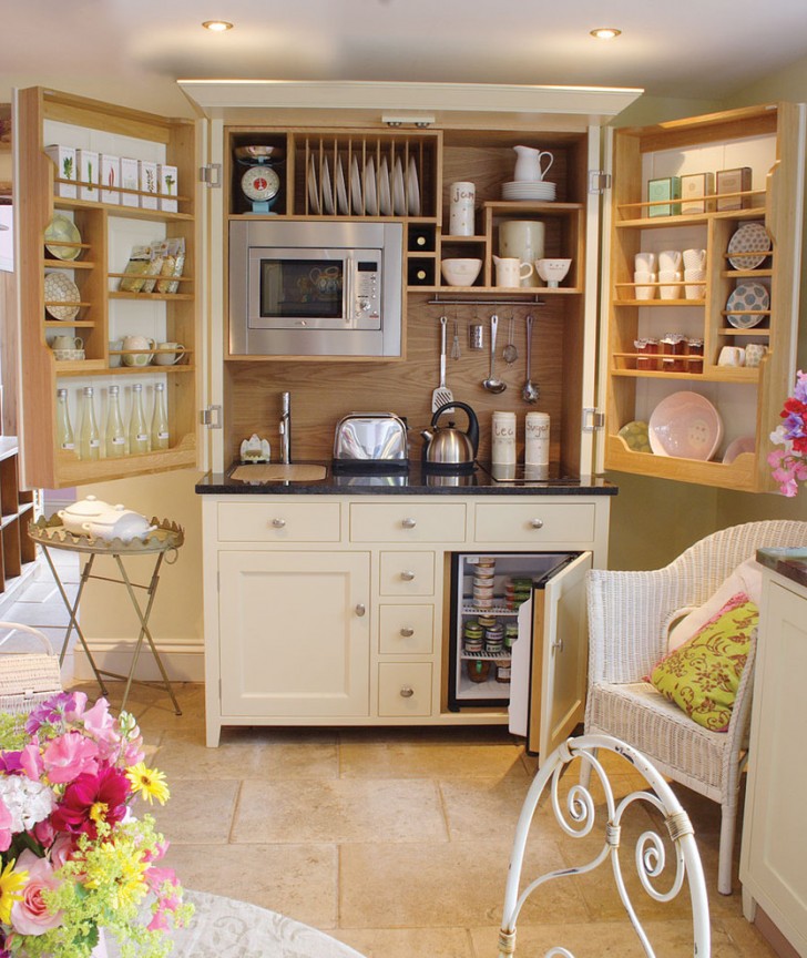 Basement , Charming  Traditional Kitchenette Cabinets Image Ideas : Awesome  Traditional Kitchenette Cabinets Ideas