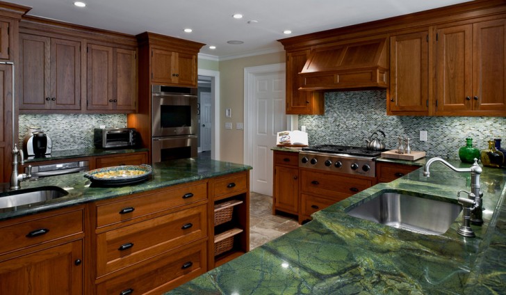 Kitchen , Awesome  Traditional Verde Peacock Granite Countertops Image Inspiration : Awesome  Traditional Verde Peacock Granite Countertops Image Inspiration