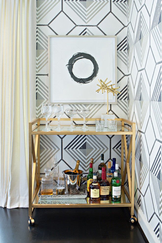 Dining Room , Charming  Contemporary Corner Bar Cart Image Ideas : Beautiful  Contemporary Corner Bar Cart Image Inspiration