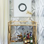 Beautiful  Contemporary Gold Bar Cart Ideas , Wonderful  Traditional Gold Bar Cart Image Ideas In Living Room Category