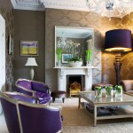 Living Room , Lovely  Contemporary Purple Parsons Chair Picture Ideas : Beautiful  Traditional Purple Parsons Chair Inspiration