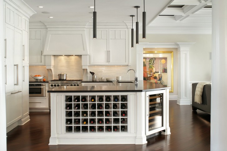 Kitchen , Awesome  Contemporary Wine Rack Kitchen Island Picture Ideas : Beautiful  Traditional Wine Rack Kitchen Island Image Inspiration