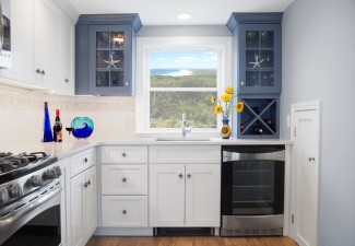 990x742px Gorgeous  Beach Style Tall Kitchen Cabinet Pantry Image Ideas Picture in Kitchen