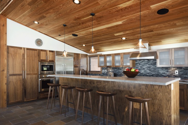 Kitchen , Cool  Traditional Kitchen with Vaulted Ceilings  Ideas : Breathtaking  Rustic Kitchen With Vaulted Ceilings  Ideas