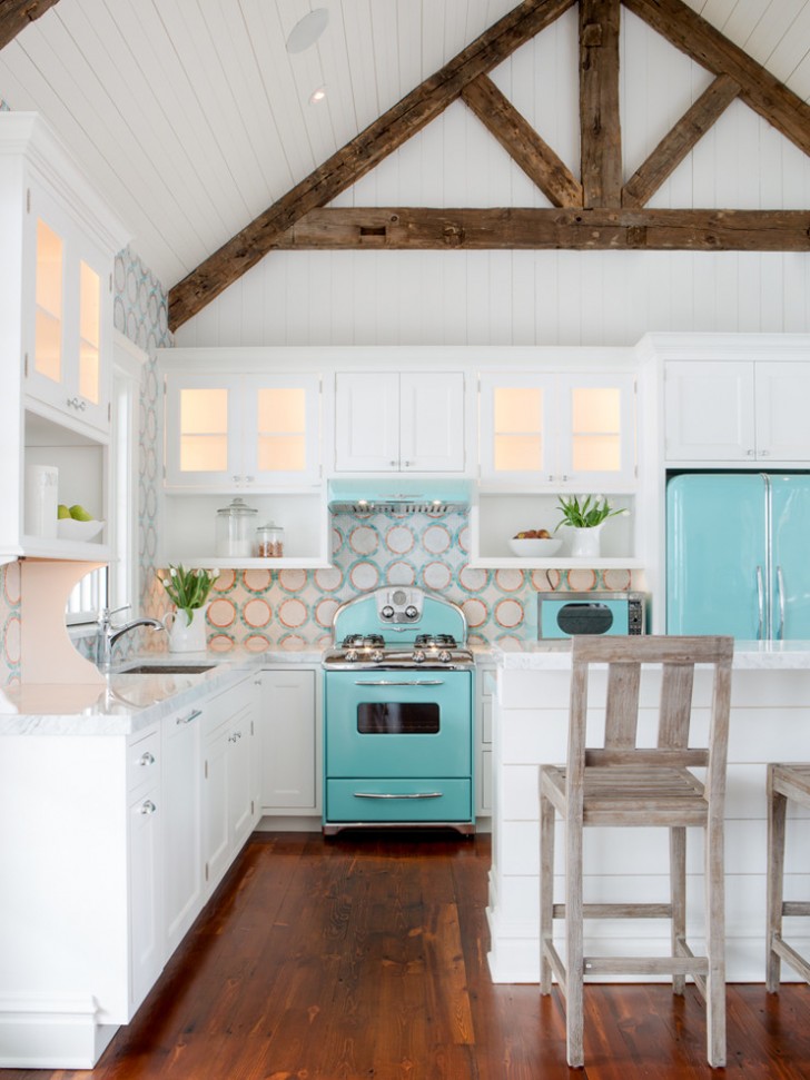 Kitchen , Awesome  Victorian Cherry Kitchen Accessories Image : Cool  Beach Style Cherry Kitchen Accessories Image Inspiration