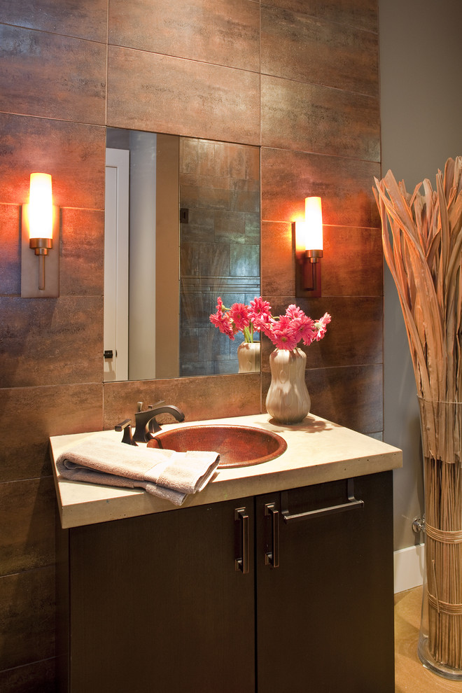 Bathroom , Cool  Contemporary 24×24 Granite Tile Countertops Image : Cool  Contemporary 24x24 Granite Tile Countertops Image