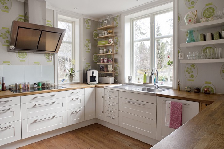 Kitchen , Cool  Traditional Wood Countertops Ikea Inspiration : Cool  Eclectic Wood Countertops Ikea Image Inspiration