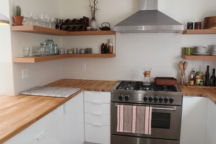 Kitchen , Cool  Traditional Wood Countertops Ikea Inspiration : Cool  Eclectic Wood Countertops Ikea Inspiration