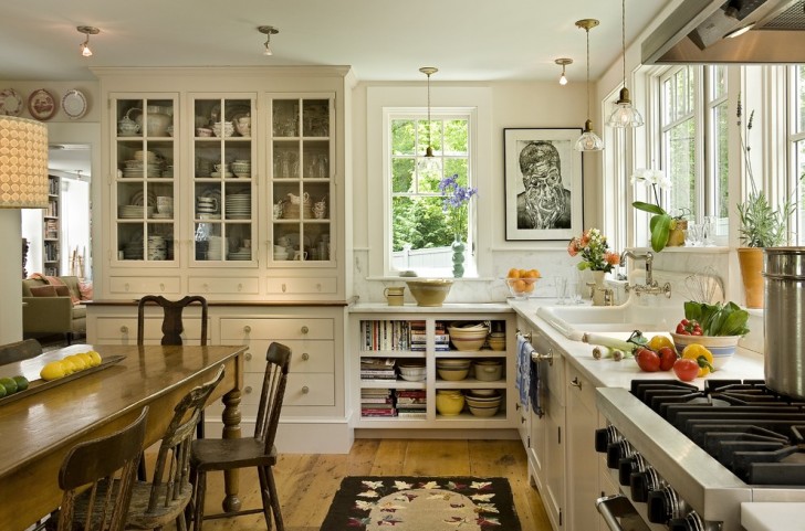 Kitchen , Fabulous  Traditional All About Kitchen Cabinets Picture : Cool  Farmhouse All About Kitchen Cabinets Inspiration