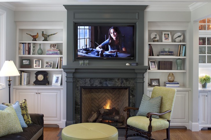 Living Room , Nice  Traditional Fireplace Surround Design Inspiration : Cool  Traditional Fireplace Surround Design Ideas
