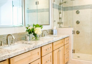 658x990px Awesome  Transitional Granite Countertop Overhang Support Image Ideas Picture in Bathroom