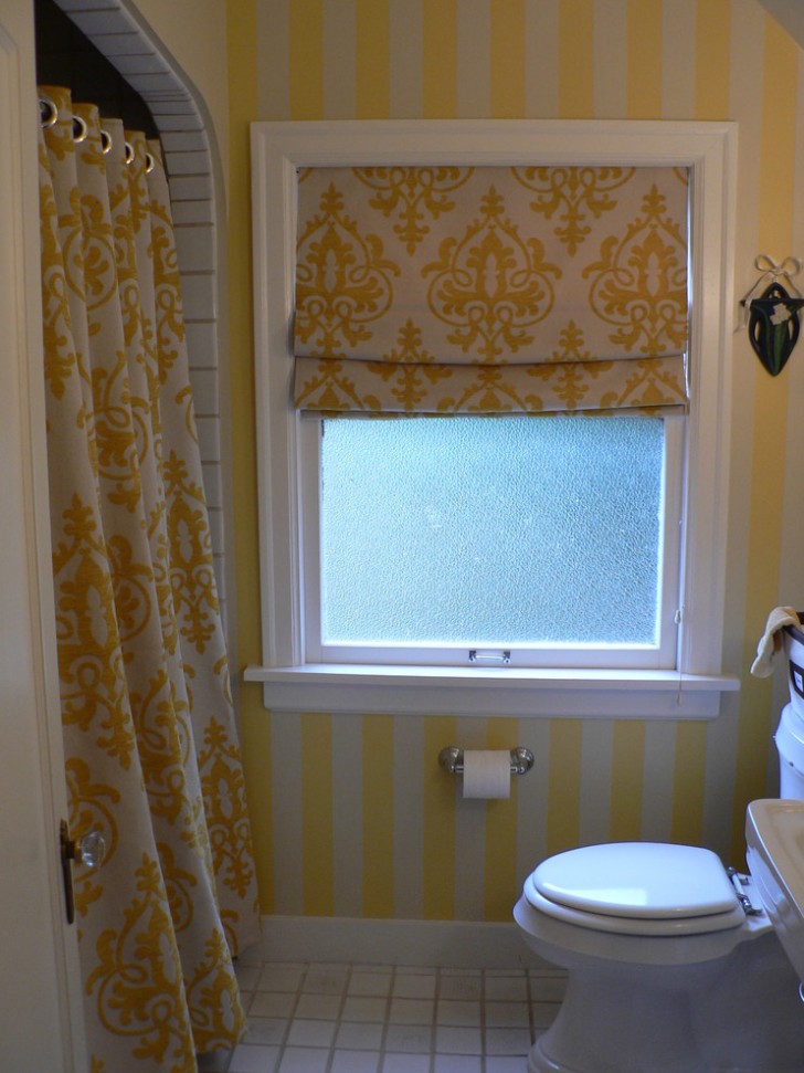 Bathroom , Traditional Curtains for the Bathroom Window : Eclectic Curtains For The Bathroom Window