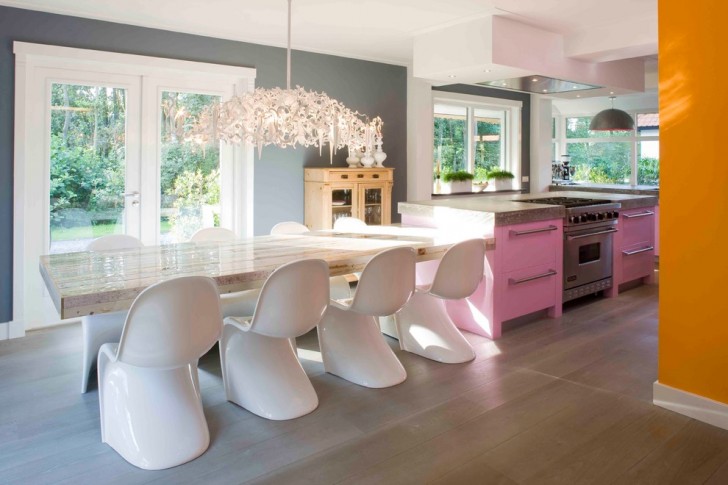 Kitchen , Awesome  Contemporary Chairs Kitchen Table Photo Inspirations : Fabulous  Contemporary Chairs Kitchen Table Image