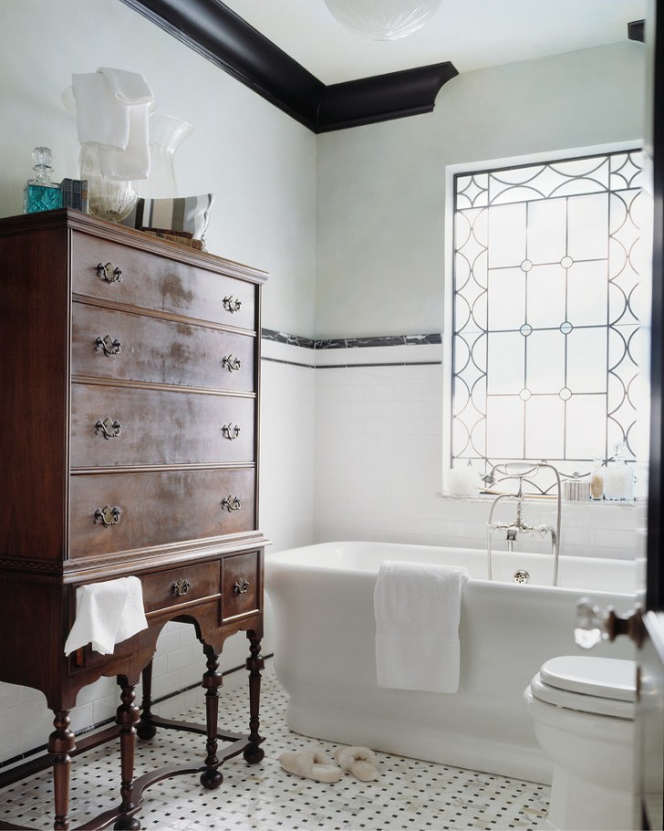 Bathroom , Gorgeous  Traditional Small Black Ants in Bathroom Ideas : Fabulous  Victorian Small Black Ants In Bathroom Ideas