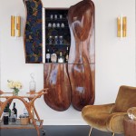 Spaces , Stunning  Midcentury Cool Bar Carts Photo Inspirations : Gorgeous  Contemporary Cool Bar Carts Image Inspiration