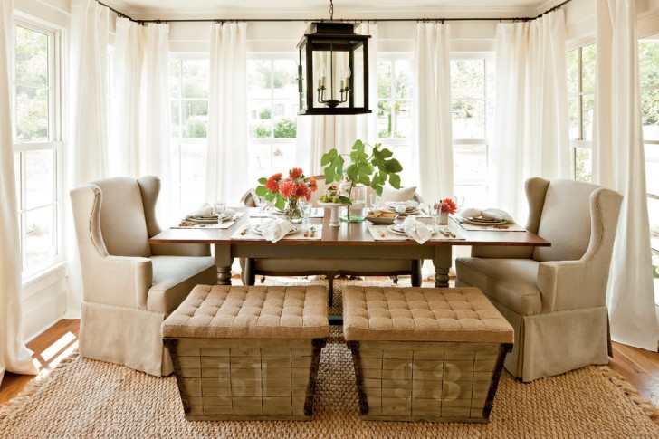 Living Room , Cool  Transitional Dining Room Stools Image : Gorgeous  Farmhouse Dining Room Stools Photo Inspirations