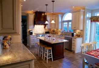 990x660px Cool  Traditional Kashmir Gold Granite Countertops Photo Ideas Picture in Kitchen