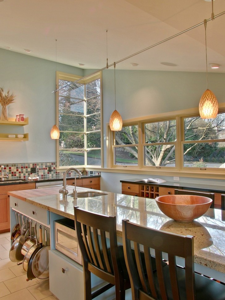Kitchen , Breathtaking  Beach Style Cabinet Pot Rack Picture : Lovely  Contemporary Cabinet Pot Rack Photo Inspirations