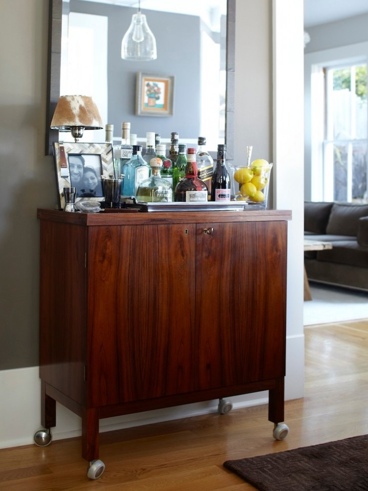 Kitchen , Fabulous  Contemporary Mid Century Bar Cart Image Inspiration : Lovely  Contemporary Mid Century Bar Cart Image Inspiration
