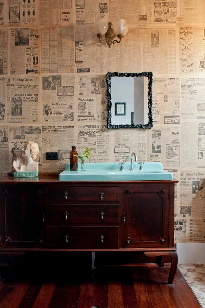 Bathroom , Charming  Industrial Very Small Bathroom Vanity Image Ideas : Lovely  Eclectic Very Small Bathroom Vanity Photo Ideas