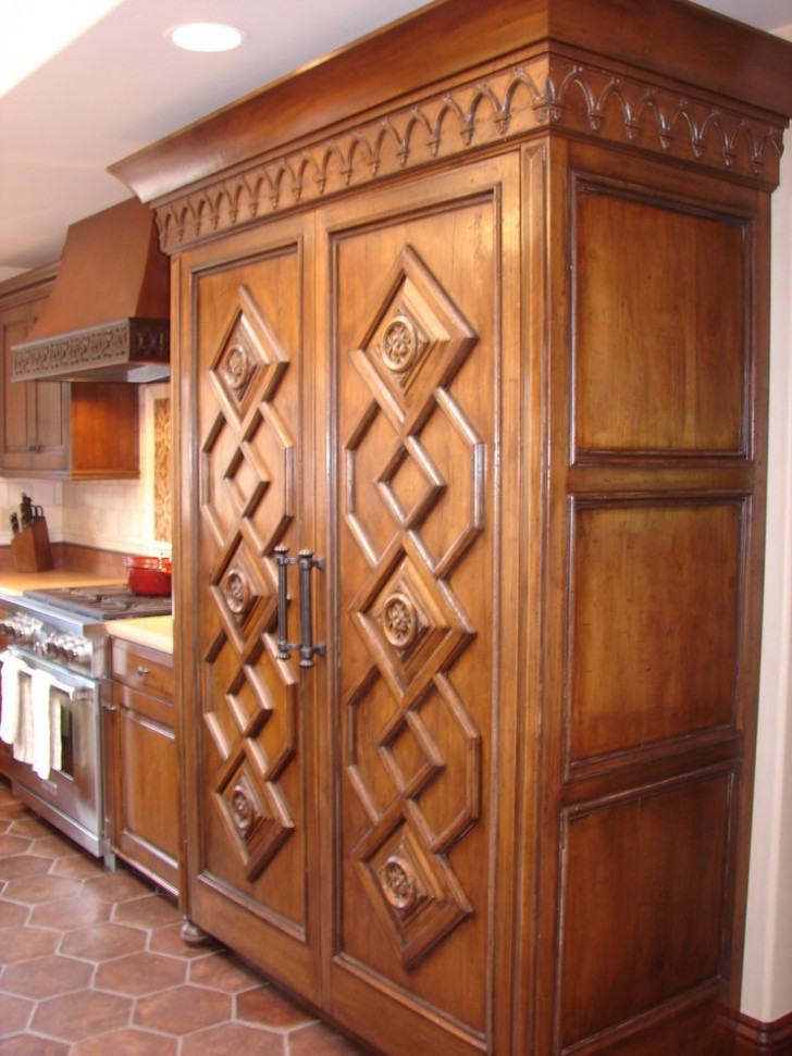 Kitchen , Stunning  Traditional Kitchen Cabinet Pantries Image Inspiration : Lovely  Mediterranean Kitchen Cabinet Pantries Image Ideas