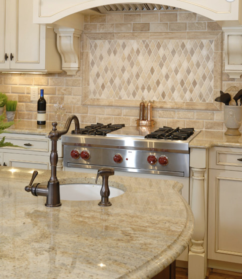 Kitchen , Cool  Traditional Kashmir Gold Granite Countertops Photo Ideas : Lovely  Traditional Kashmir Gold Granite Countertops Image Inspiration