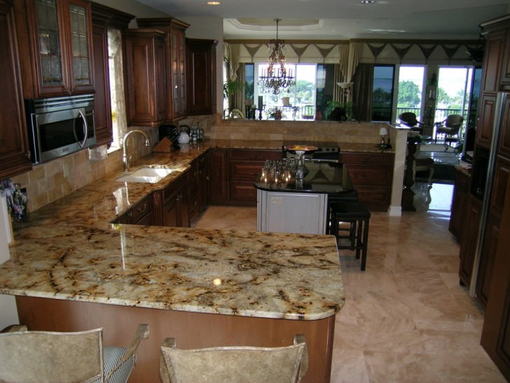 Kitchen , Wonderful  Beach Style Lapidus Gold Granite Countertops Ideas : Lovely  Traditional Lapidus Gold Granite Countertops Image Inspiration