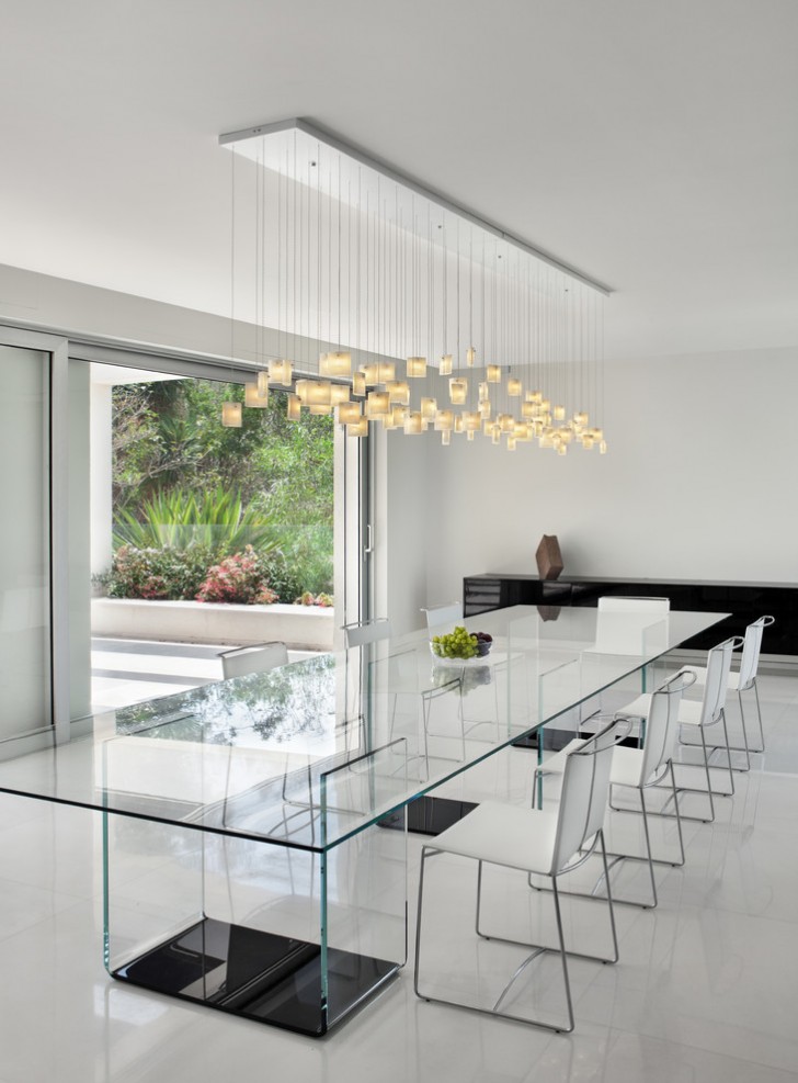 Dining Room , Gorgeous  Industrial All Glass Dining Room Table Photos : Stunning  Contemporary All Glass Dining Room Table Picture Ideas