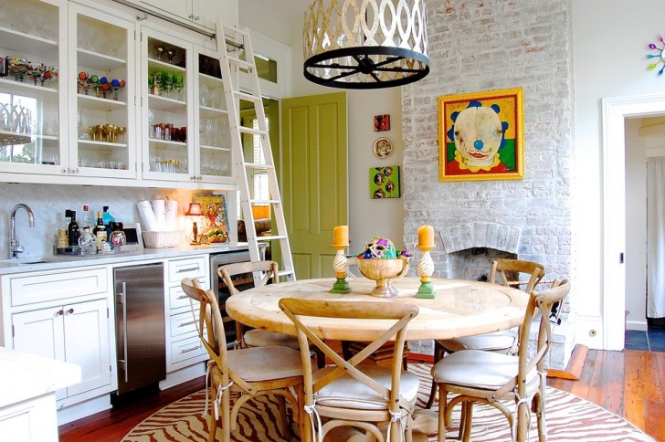 Spaces , Fabulous  Eclectic Kitchen Chairs and Tables Picture Ideas : Stunning  Eclectic Kitchen Chairs And Tables Ideas