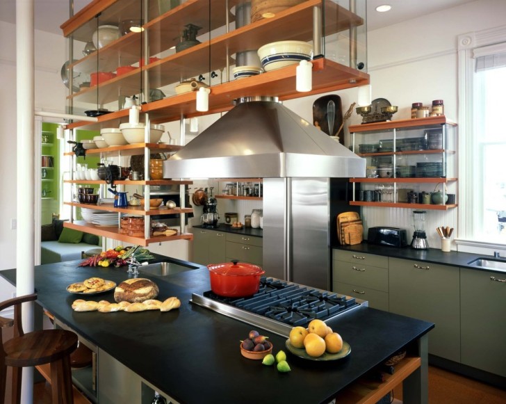 Kitchen , Fabulous  Contemporary Granite Look Alike Countertops Image : Stunning  Industrial Granite Look Alike Countertops Inspiration