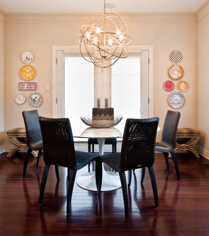 Kitchen , Lovely  Transitional Round Table Kitchen Sets Photos : Wonderful  Contemporary Round Table Kitchen Sets Inspiration