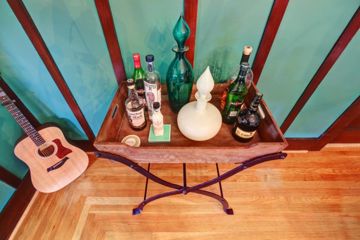 Dining Room , Beautiful  Eclectic Iron Bar Cart Photo Inspirations : Wonderful  Craftsman Iron Bar Cart Ideas