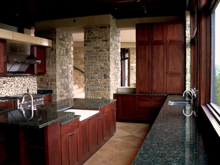 Kitchen , Awesome  Traditional Verde Peacock Granite Countertops Image Inspiration : Wonderful  Eclectic Verde Peacock Granite Countertops Inspiration