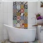 Powder Room , Cool  Victorian Tile Floor Designs for Small Bathrooms Image Inspiration : Wonderful  Mediterranean Tile Floor Designs for Small Bathrooms Photo Inspirations