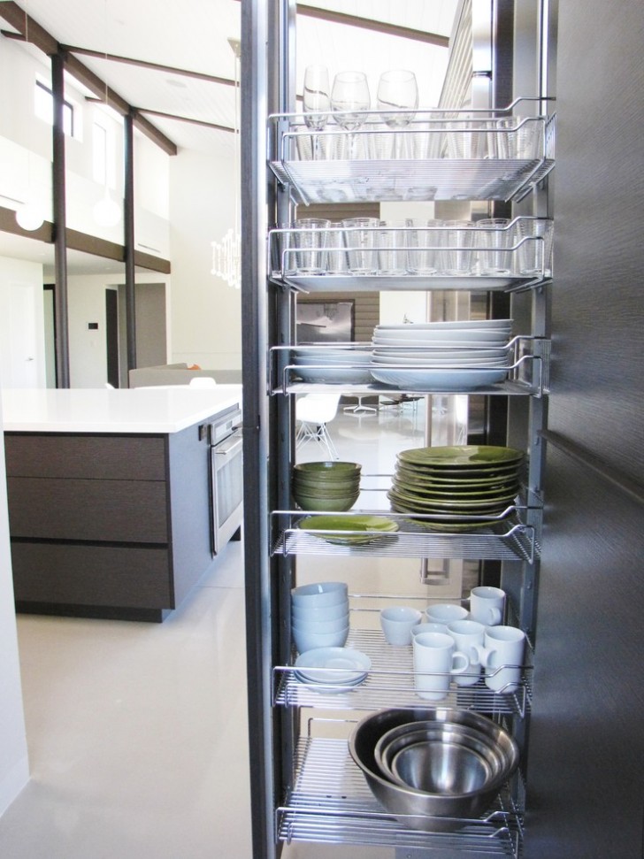 Kitchen , Beautiful  Contemporary Kitchen Accessory Ideas : Wonderful  Midcentury Kitchen Accessory Photo Ideas