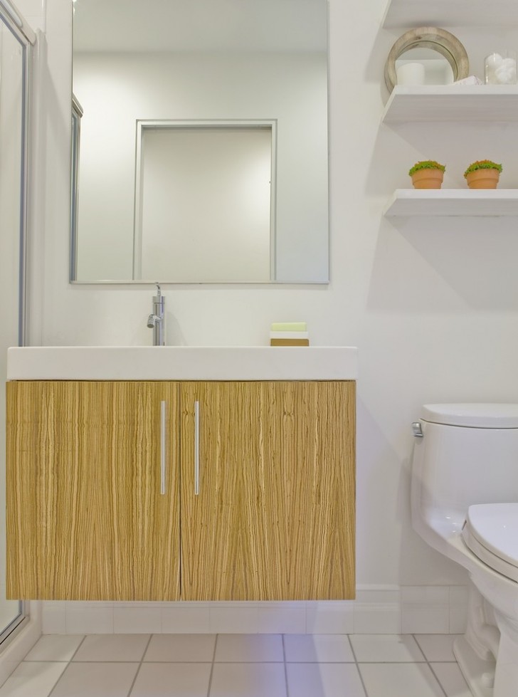 Bathroom , Wonderful  Contemporary Floating Vanities for Small Bathrooms Inspiration : Wonderful  Modern Floating Vanities For Small Bathrooms Inspiration