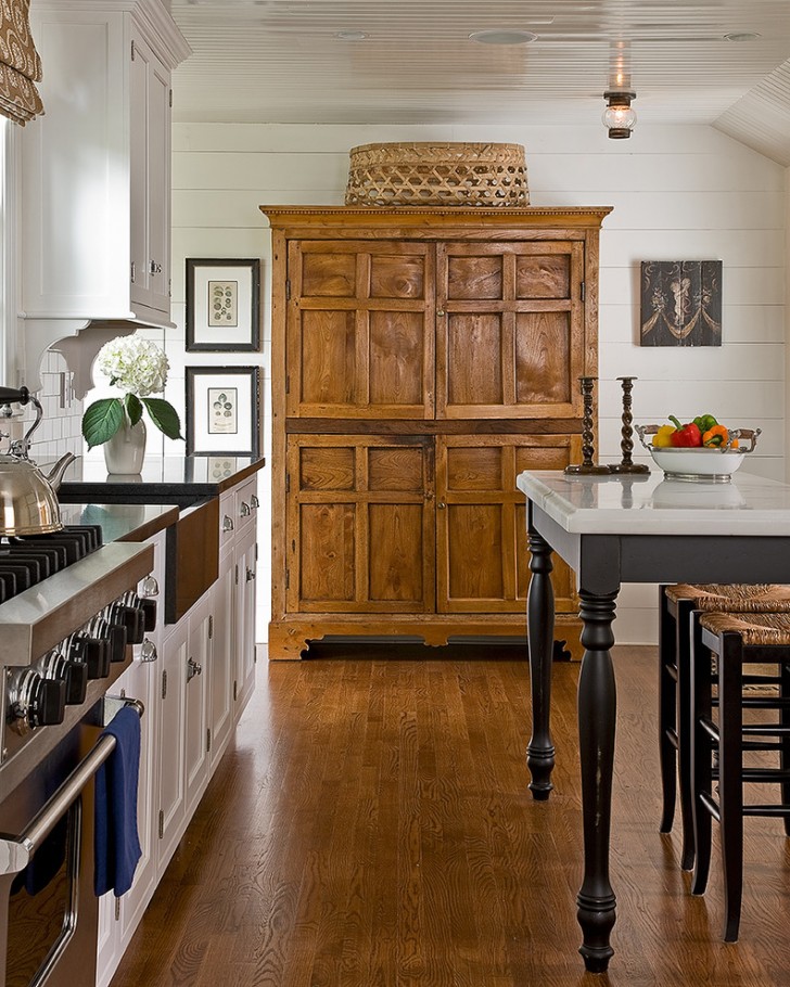 Home Office , Fabulous  Traditional Armoire Kitchen Inspiration : Wonderful  Rustic Armoire Kitchen Picture Ideas