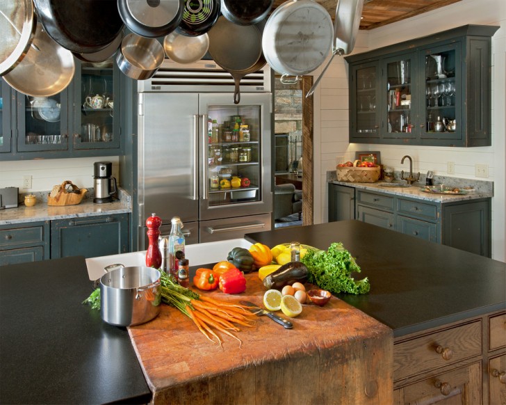 Kitchen , Breathtaking  Contemporary Butcher Block Cabinets Ideas : Wonderful  Rustic Butcher Block Cabinets Photos